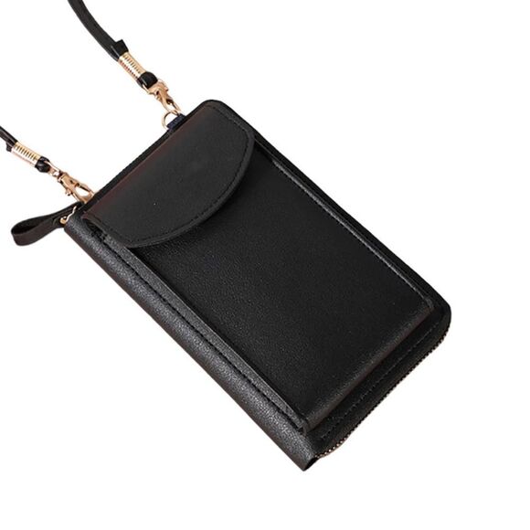 Black Mini Bag with Multi Compartment Crossbody Shoulder Bag NEW - Picture 2 of 4